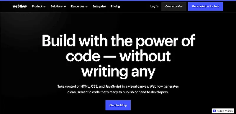 Webflow website