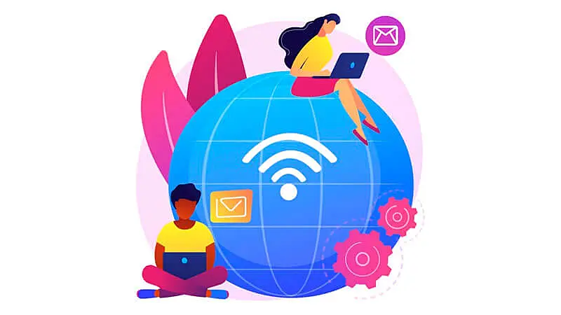 Ilustración de personas trabajando en todo el mundo