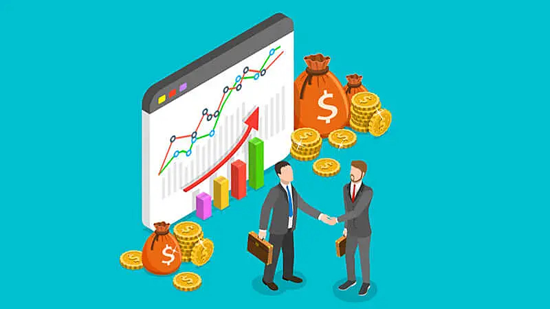 Ilustración de personas cerrando un trato