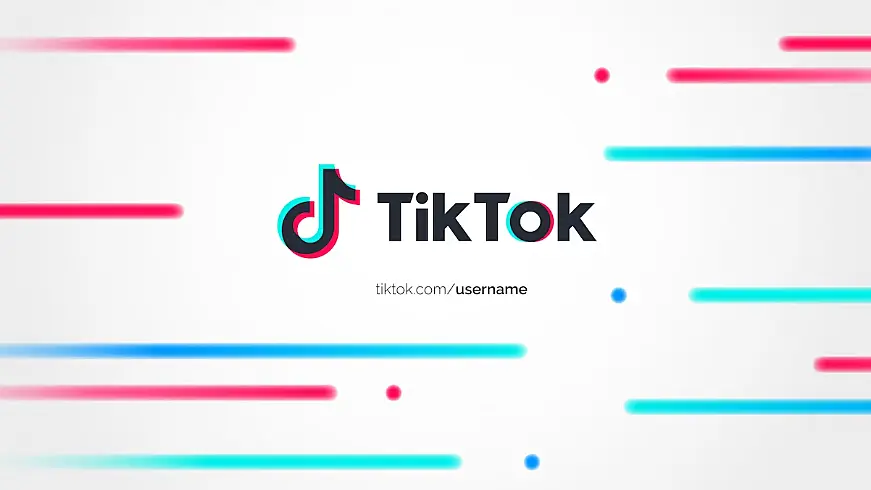 Ilustración del logo de Tiktok junto al url tiktok.com/username