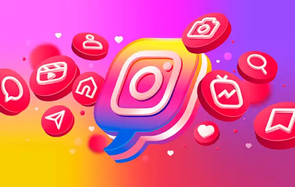 Ilustração de um perfil do Instagram