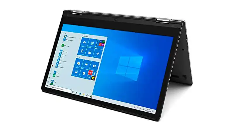 imagem de um notebook positivo duo com design 2 em 1 na cor prata