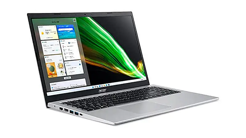 imagem de um notebook Acer Aspire 5 na cor prata
