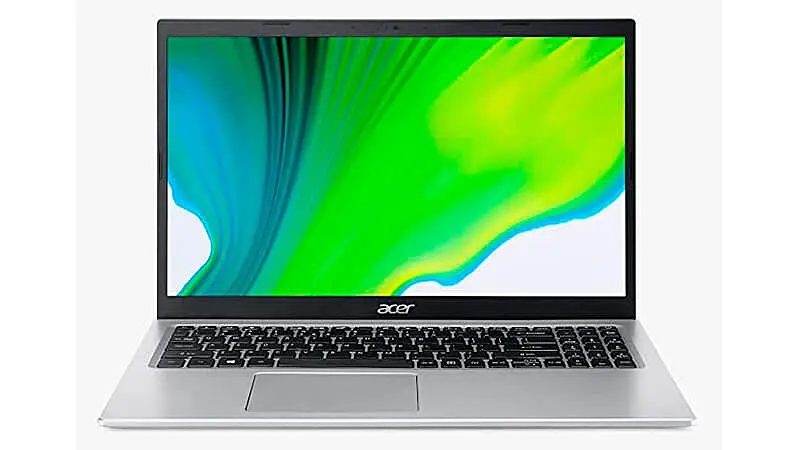 imagem de um notebook Acer Aspire 5 na cor prata