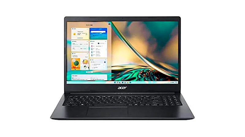 foto do notebook Acer A315-34-C2BV na cor preta