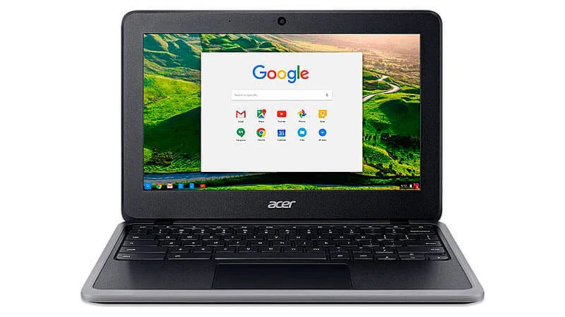 foto do Chromebook da Acer na cor preta