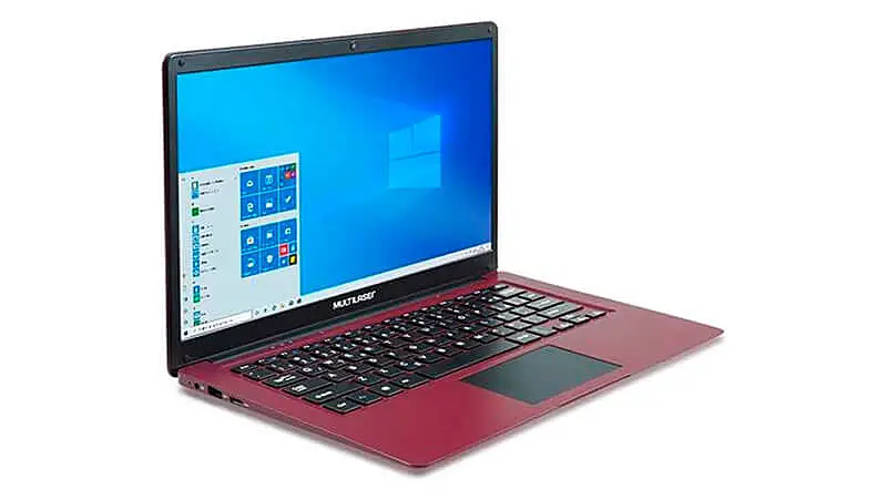 foto do notebook Multilaser Legacy C na cor vermelha