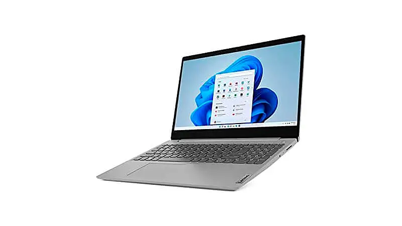 imagem de um notebook Lenovo Ultrafino na cor prateada