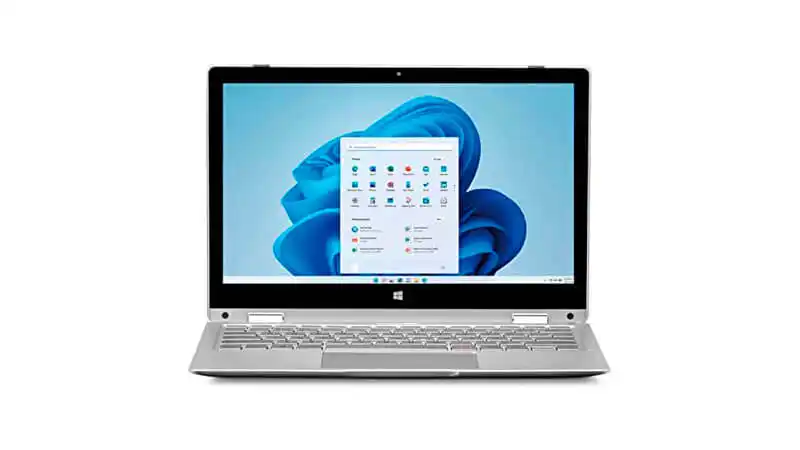 imagem de um notebook M11W prime na cor prateada