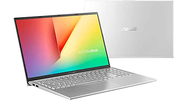 foto de um notebook prateado ASUS VivoBook