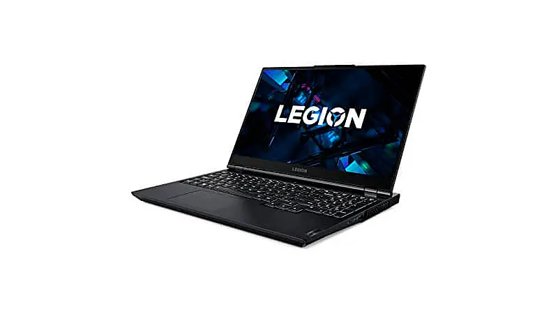 imagem de um notebook gamer  Legion 5 na cor preta
