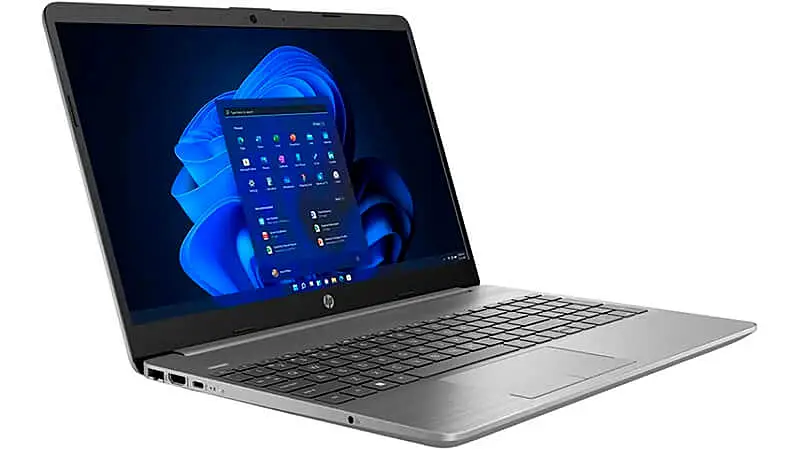 imagem de um notebook HP 256-G8 na cor cinza