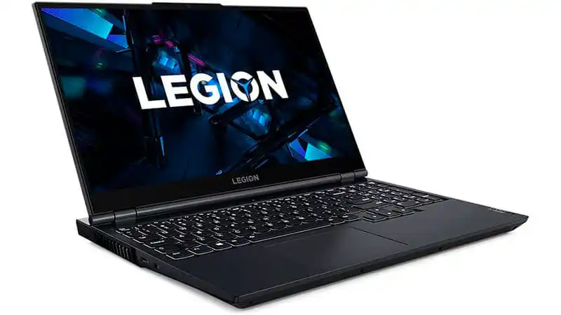 Notebook Lenovo Legion 5i imagem de um notebook Legion 5i na cor preta