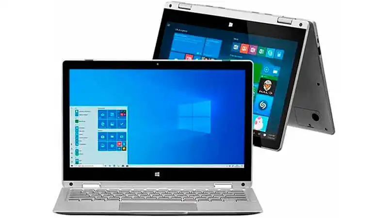 imagem de um notebook Multilaser M11W na cor prata