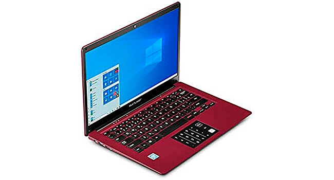 foto do notebook Legacy C da Multilaser na cor vermelha