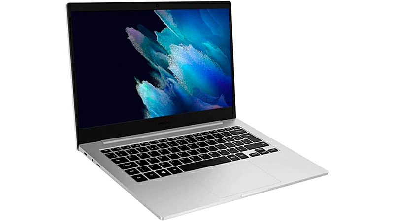 imagem de um Samsung Galaxy Book GO na cor prata
