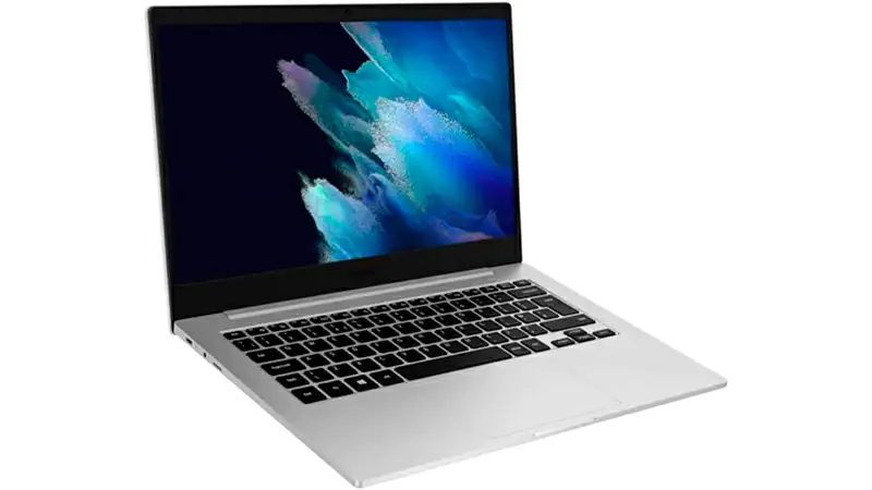 Samsung Galaxy Book GO imagem de um Samsung Galaxy Book GO na cor prata