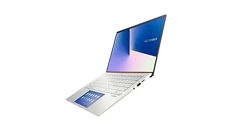 imagem de um notebook Asus Zenbook 14 na cor prateada