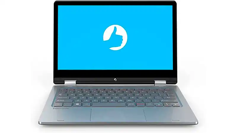 Notebook Positivo DUO imagem de um notebook Positivo DUO na cor prata