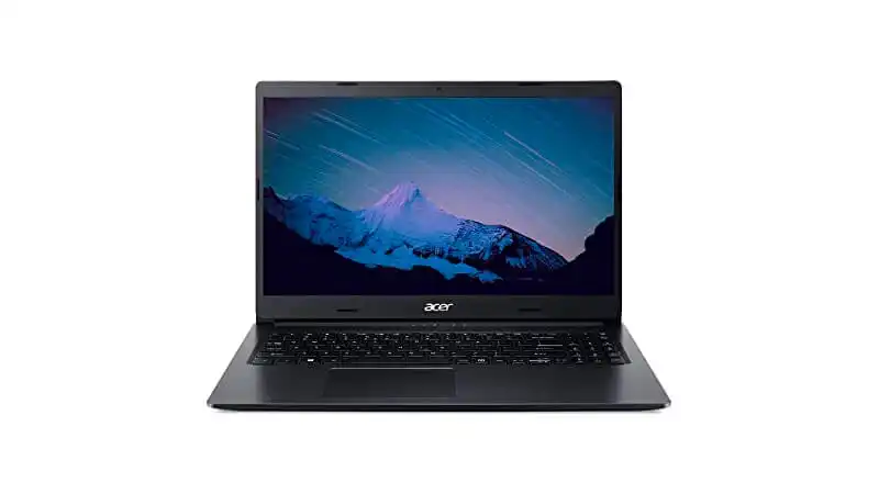 imagem de um notebook Acer na cor preta