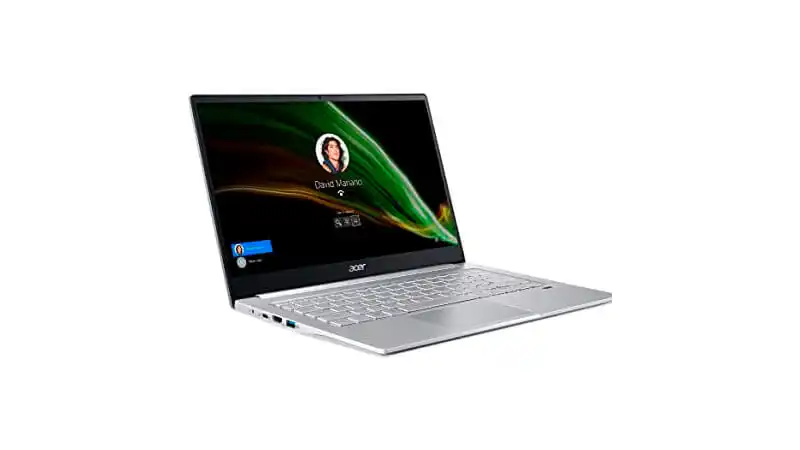 imagem de um notebook Acer Swift na cor prata