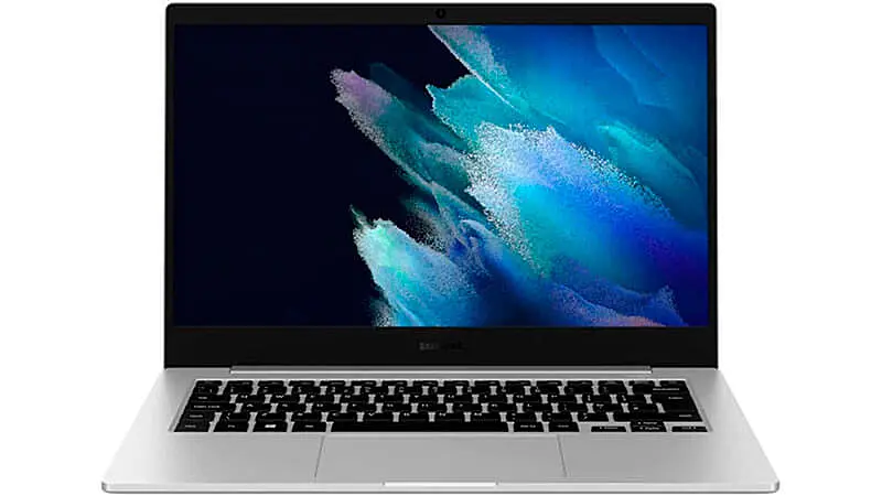 imagem de um notebook Samsung Galaxy Book GO na cor prata