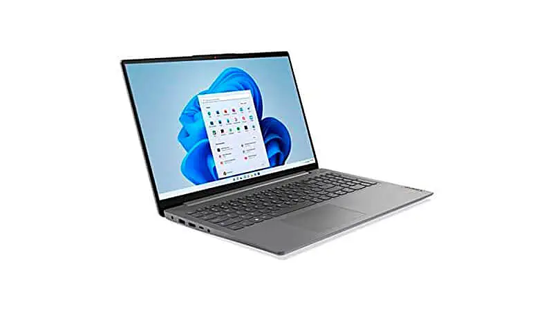 imagem de um notebook ultrafino Lenovo IdeaPad 3i na cor prata