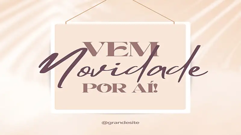 Imagem de novidades chegando publicação para postar no feed
