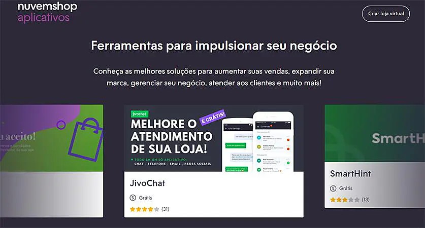 Loja de Aplicativos da Nuvemshop