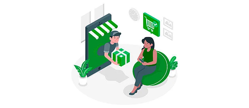 Imagem representando a entrega de um produto comprado com dropshipping