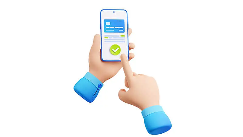 Celular com o logo do Pix em sua tela