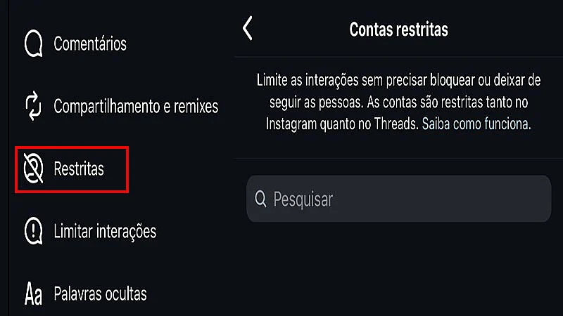 captura de tela do Instagram