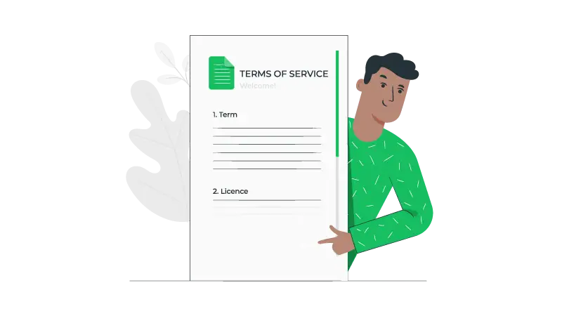 Imagem vetorizada de um homem atrás de um SLA