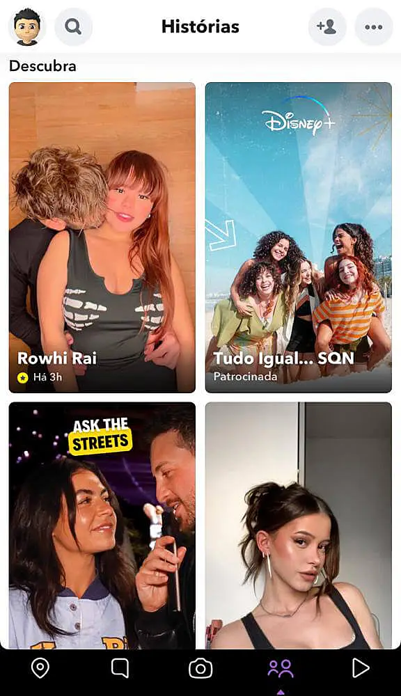 Captura de tela do Snapchat