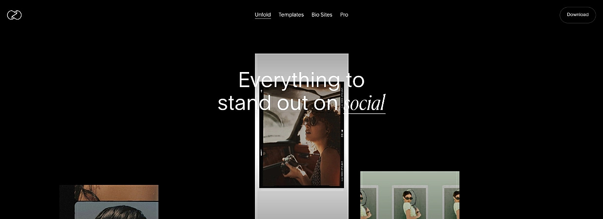 Captura de tela do Unfold