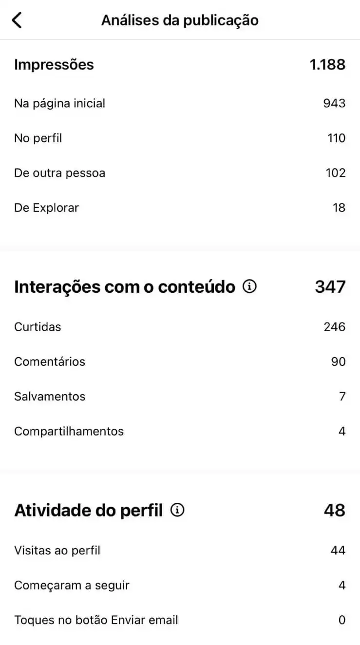 Print do Instagram