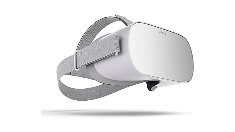 imagem que mostra um Oculus GO na cor branca