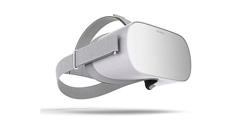 imagem que mostra um Oculus GO na cor branca
