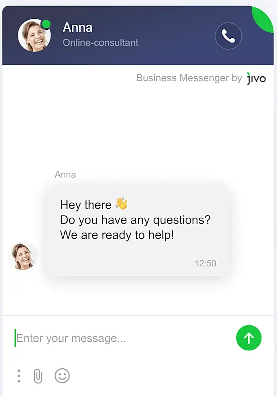Live chat example