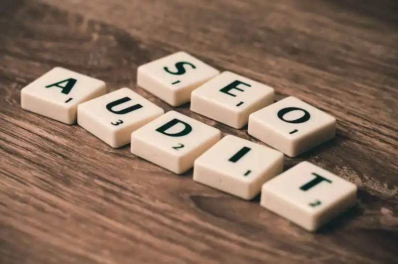 In the image, it's written "SEO audit".