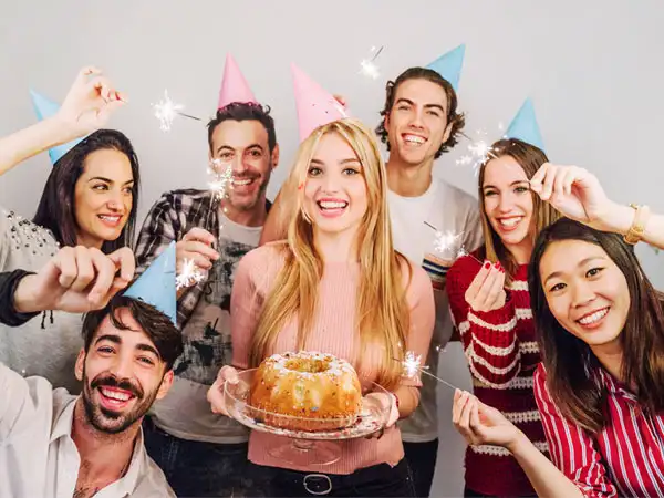 amigos cumpleaños