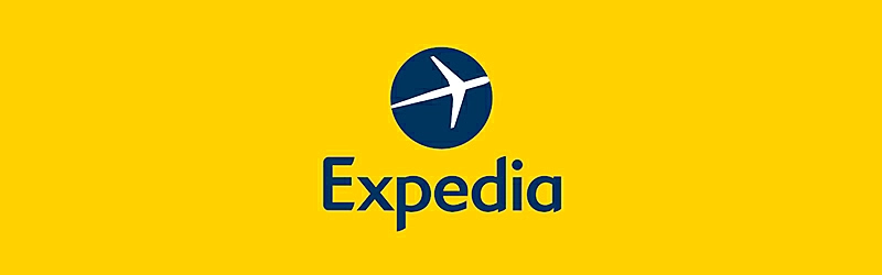 Logo da Expedia em fundo plano