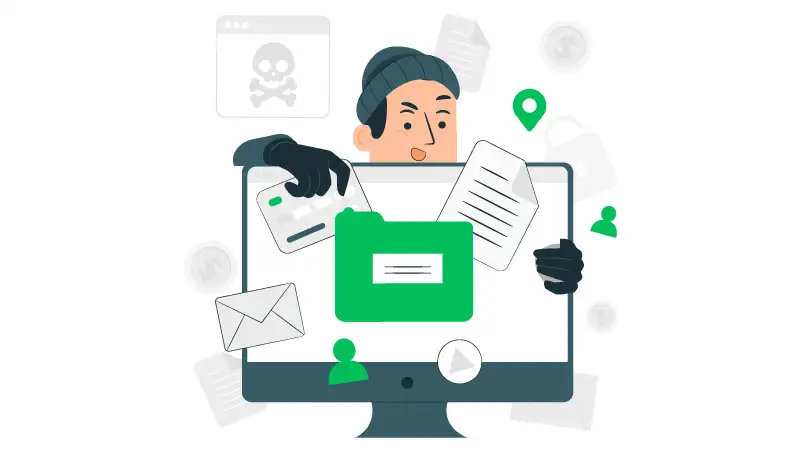 Imagen de un ladrón de información 
