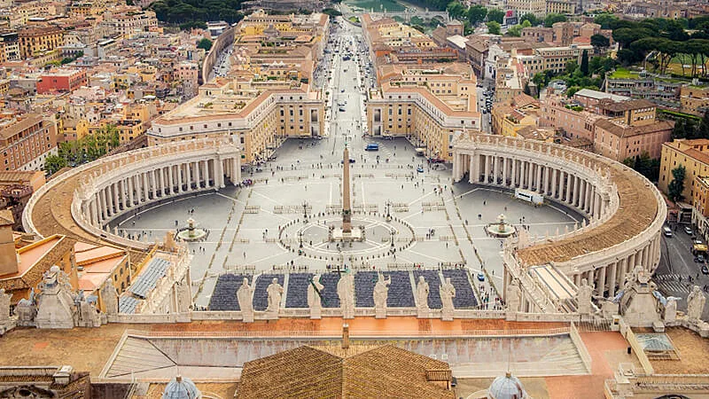 foto panorâmica da basílica de são pedro no vaticano