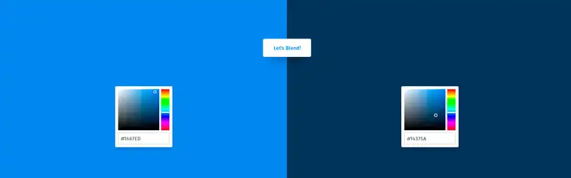 Captura de tela do site Blend