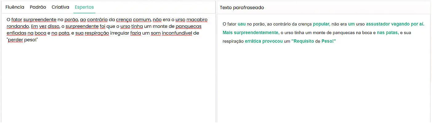 Uso do Parafraseador.io