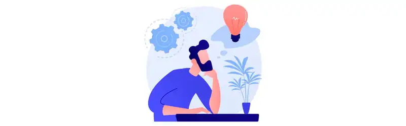 Atenção Homem trabalhando e pensando no ambiente ao seu redor