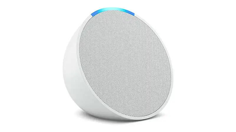 foto que mostra um Echo Spot na cor preta