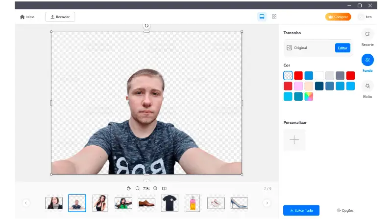 PicWish - Removedor de fundo Interface picwish