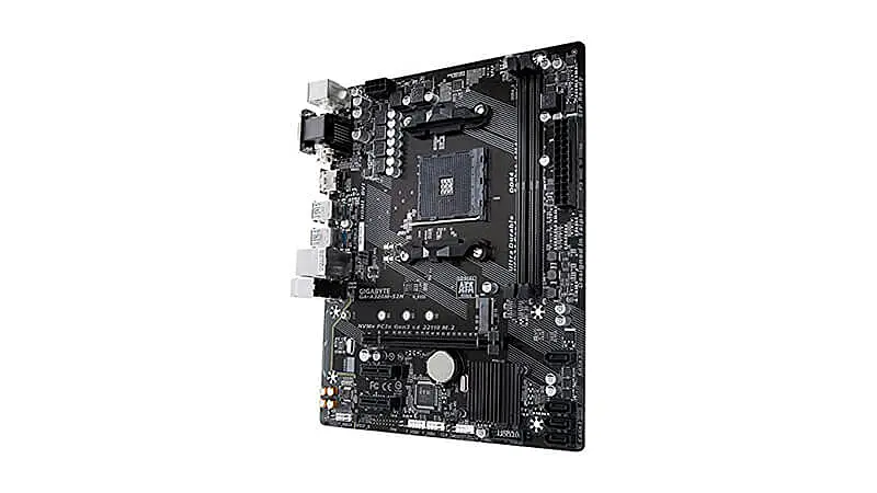 imagem de uma placa mãe da Gigabyte A320M